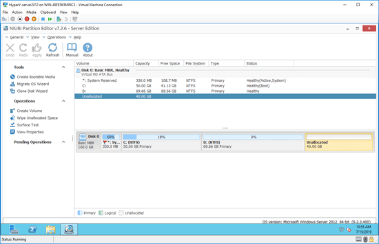 New disk size