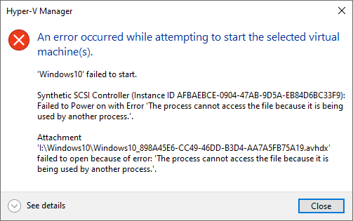 Hyper-V error