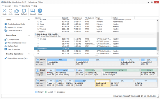 Partition shrunk