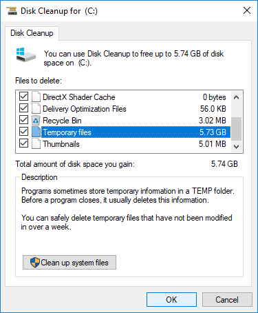 Select files