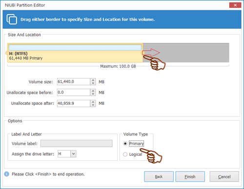 Edit partition