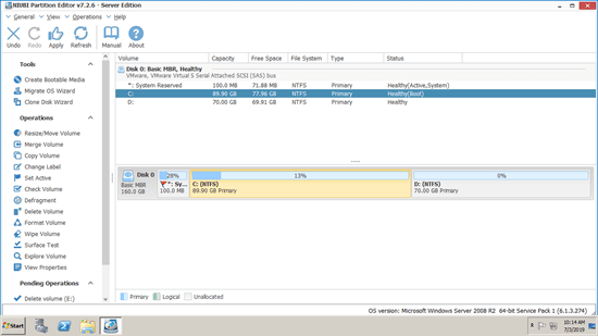 Partitions merged
