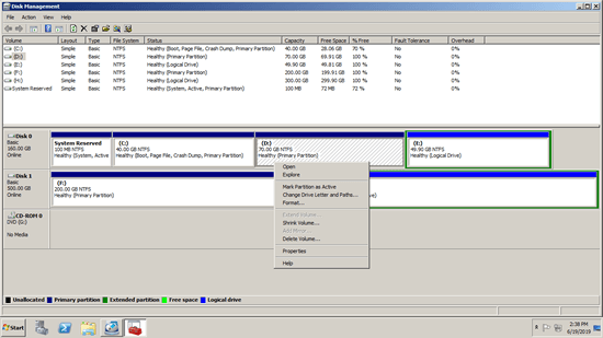 Partition operations