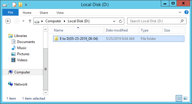 Files moved