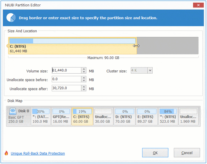 Extend C drive